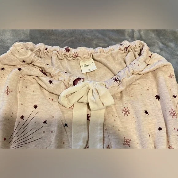 SOMA Women's Sunday Shooting Star Small LS Pajama Set Loungewear Celestial PJ - Picture 10 of 13